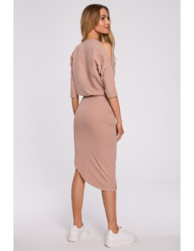 M589 Suknelė su iškirptėmis ant pečių - moka 2