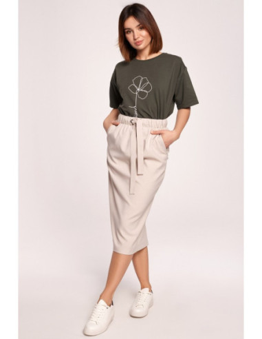 B187 Marškinėliai su spauda - kariškai žali 2