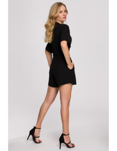 K102 Kombinezonas su kimono rankovėmis - juodas 2