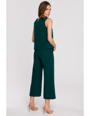 S256 Plačios kelnės 7/8 ilgio - žalios 2