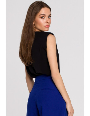 S260 Palaidinė be rankovių su petnešėlėmis - juoda 2