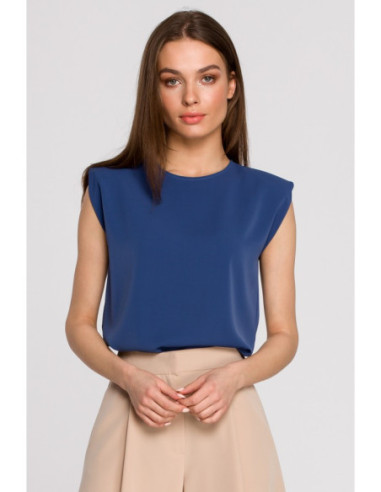 S260 Palaidinė be rankovių su petnešėlėmis - mėlyna 2