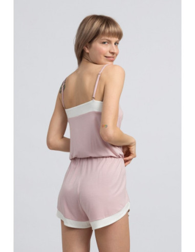 LA046 Rožinis viskozės kombinezonas - rožinis 2