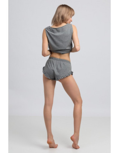 LA051 Medvilniniai miego šortai - pilki 2