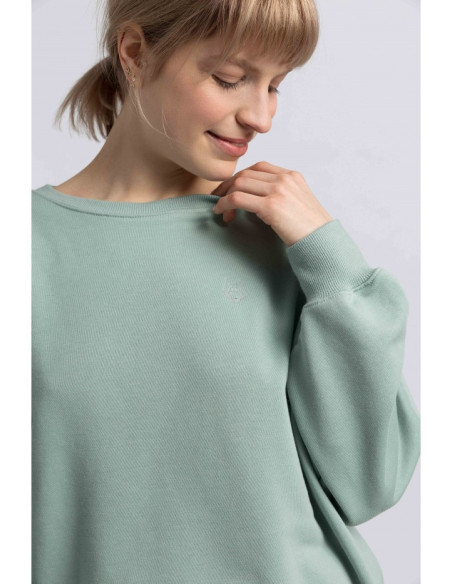 LA057 Džemperis su vilku - mėtų spalvos