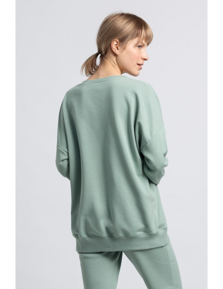 LA057 Džemperis su vilku - mėtų spalvos