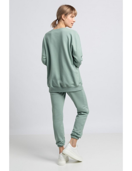 LA057 Džemperis su vilku - mėtų spalvos