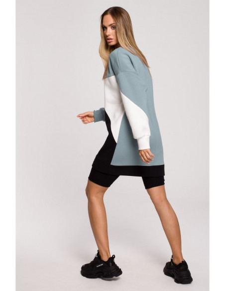 M618 Trispalvė suknelė - 3 modelis