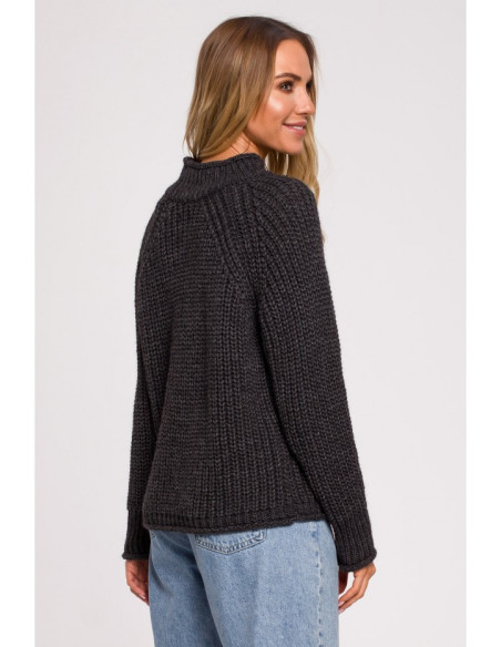 M630 Džemperis golfu kaklu - grafitinis