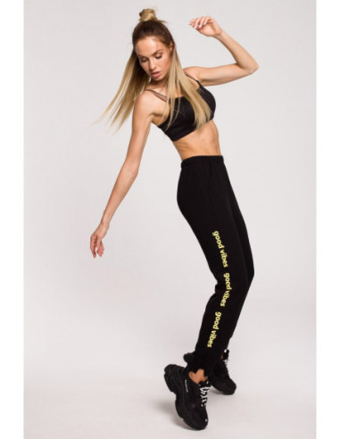 M621 GOOD VIBES kelnės su logotipu - juodos spalvos 2