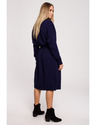 M633 Dryžuotas megztinis - tamsiai mėlynas 2