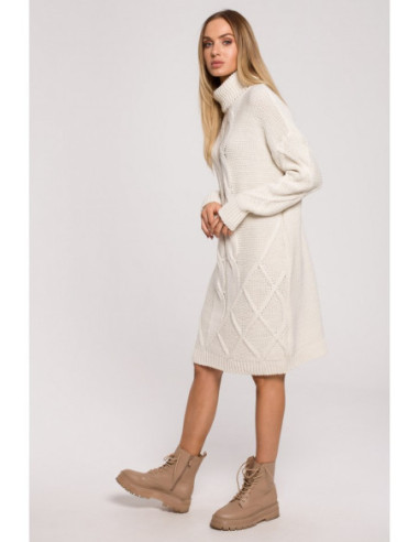 M634 Megztinis su golfu - smėlio spalvos 2