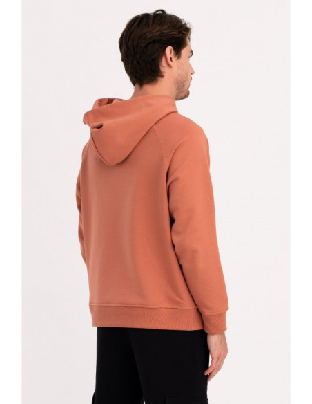 B198 UNISEX kengūra su gobtuvu - plytų raudonos spalvos