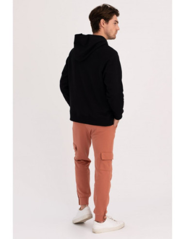 B198 UNISEX kengūra su gobtuvu - juoda 2