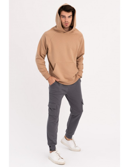 B198 UNISEX kengūra su gobtuvu - graikinis riešutas