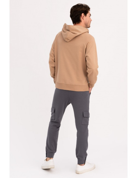 B198 UNISEX kengūra su gobtuvu - graikinis riešutas