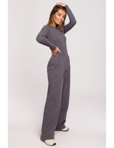 B200 Plačios sportinės kelnės - antracito spalvos 2