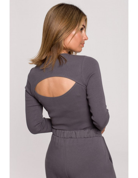 B209 Kėbulas su nugaros plyšiu - antracito spalvos