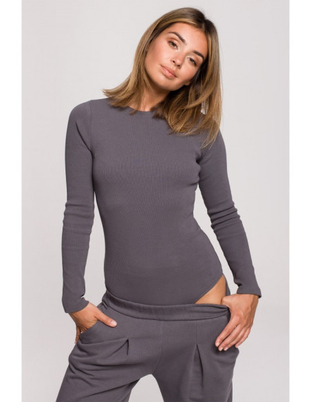 B209 Kėbulas su nugaros plyšiu - antracito spalvos