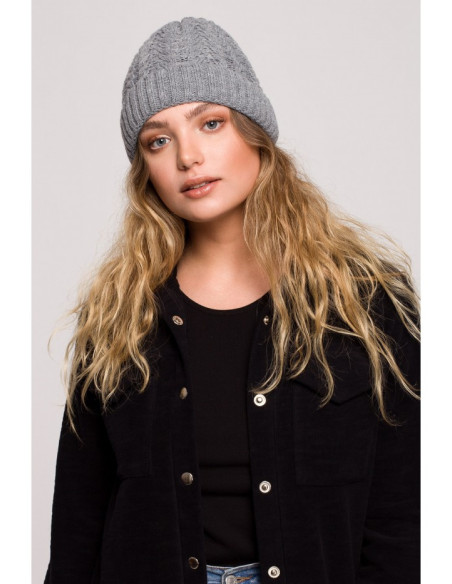 BK080 Pinta kepuraitė su atlenkimu - pilka