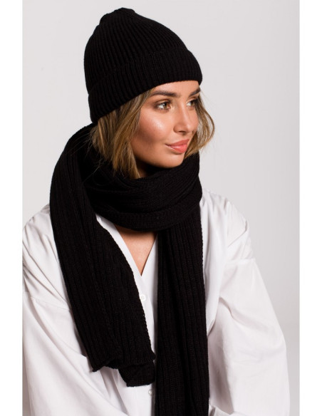 BK081 Grandininio pynimo šalikas - juodas