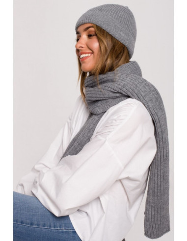 BK081 Grandininio pynimo šalikas - pilkas 2