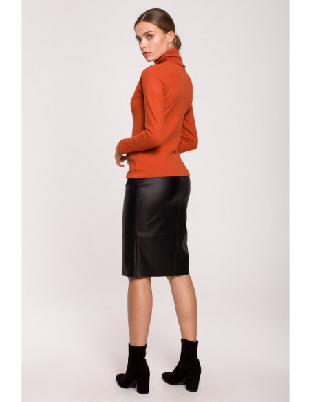 S278 Golfas su raukšlele šone - rudos spalvos