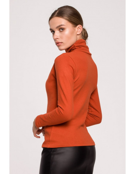 S278 Golfas su raukšlele šone - rudos spalvos