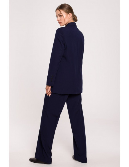 S281 Dviejų rankovių švarkas - tamsiai mėlynas