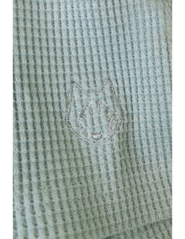 LA074 Miegamojo šortai iš vaflinio trikotažo - šalavijas 2