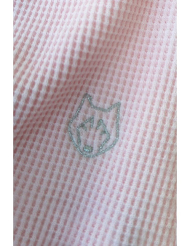 LA077 Bokseriai su megztu vafliniu trikotažu - rožiniai 2