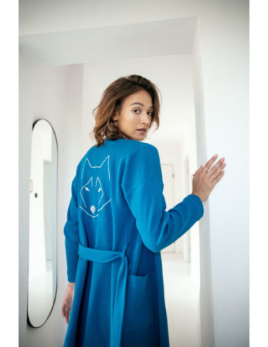 LA078 Trikotažinis chalatas "Wafer" - jūrinis 2