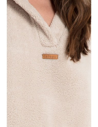 LA081 Pliušinis oversize džemperis - cappuccino 2