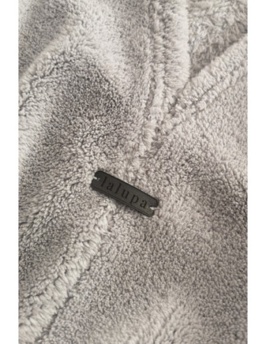 LA082 Pliušinė tunika su iškirpte - pelenų pilka 2