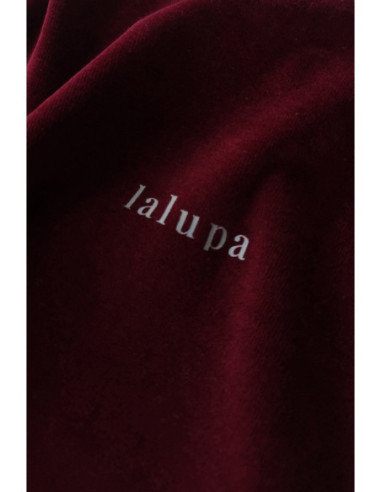 LA084 Veliūrinis megztinis su apvadais - bordo spalvos 2