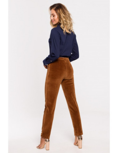M644 Velūro kelnės - konjako spalvos 2