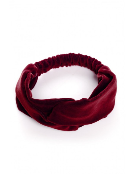 M655 Veliūrinis galvos apdangalas - bordo spalvos