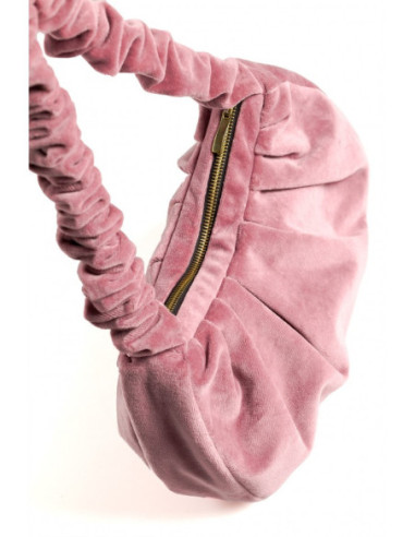 M657 Veliūrinė rankinė per petį - purvinai rožinė 2