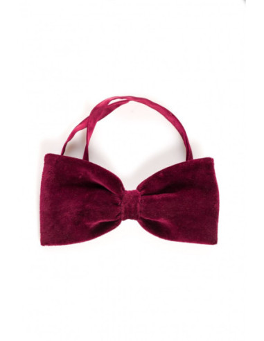 M663 Veliūrinė peteliškė - bordo spalvos 2