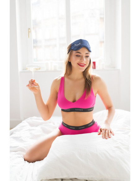 LA096 Sportinė liemenėlė su logotipu - rožinė