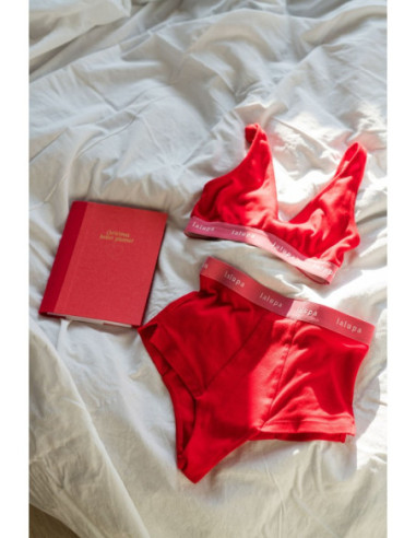 LA097 Sportinės kelnaitės aukštu liemeniu su logotipu -... 2