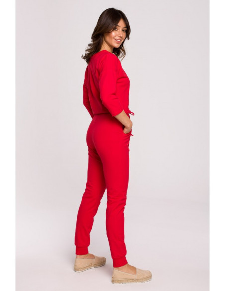 B220 Kombinezonas su 3/4 ilgio rankovėmis - raudonas