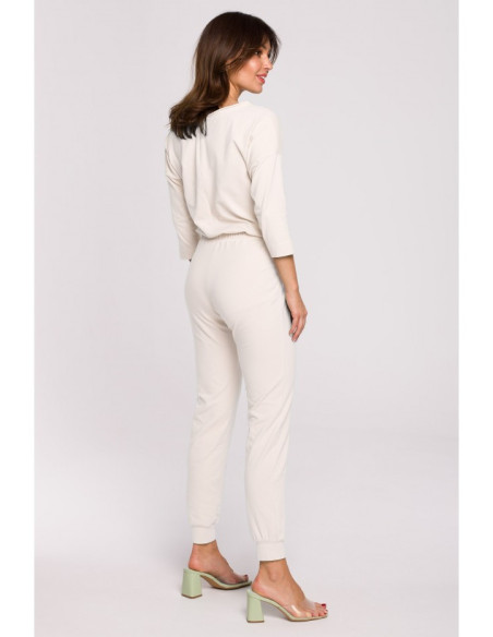 B220 Kombinezonas su 3/4 ilgio rankovėmis - kreminis