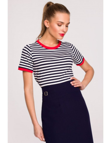 S297 Pieštuko formos sijonas aukštu liemeniu ir sagtimis... 2