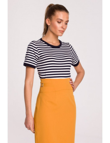 S297 Pieštuko formos sijonas aukštu liemeniu ir sagtimis... 2