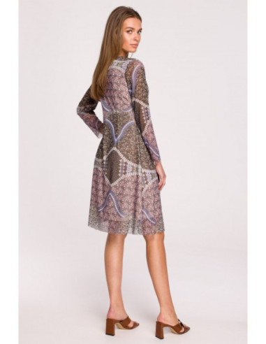 S302 Tinklinė suknelė su kutais po krūtine - 1 modelis 2