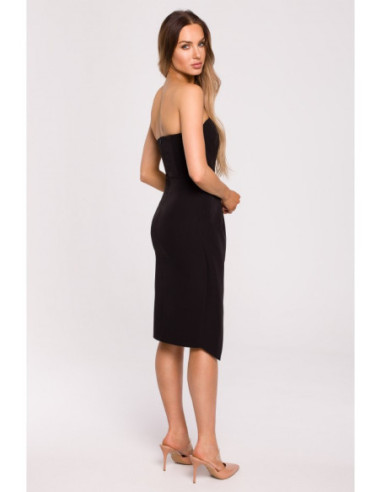 M666 Sluoksniuota korsetinė suknelė - juoda 2