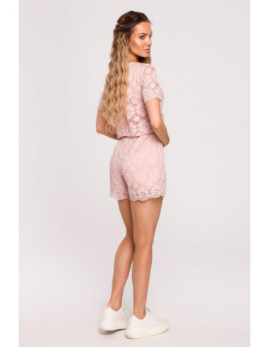 M671 Nėriniuotas kombinezonas su trumpomis kelnaitėmis -... 2