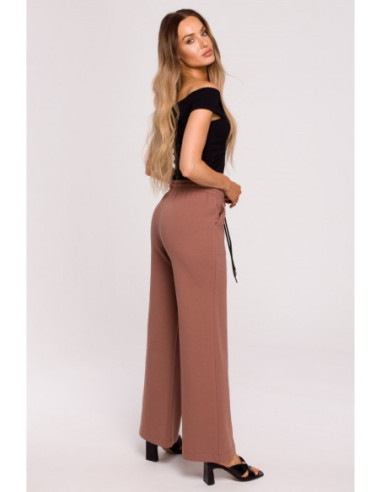 M675 Plačios sportinės kelnės - šokoladinės 2