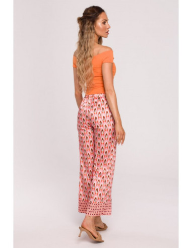 M677 Raštuotos "culotte" kelnės - 2 modelis 2